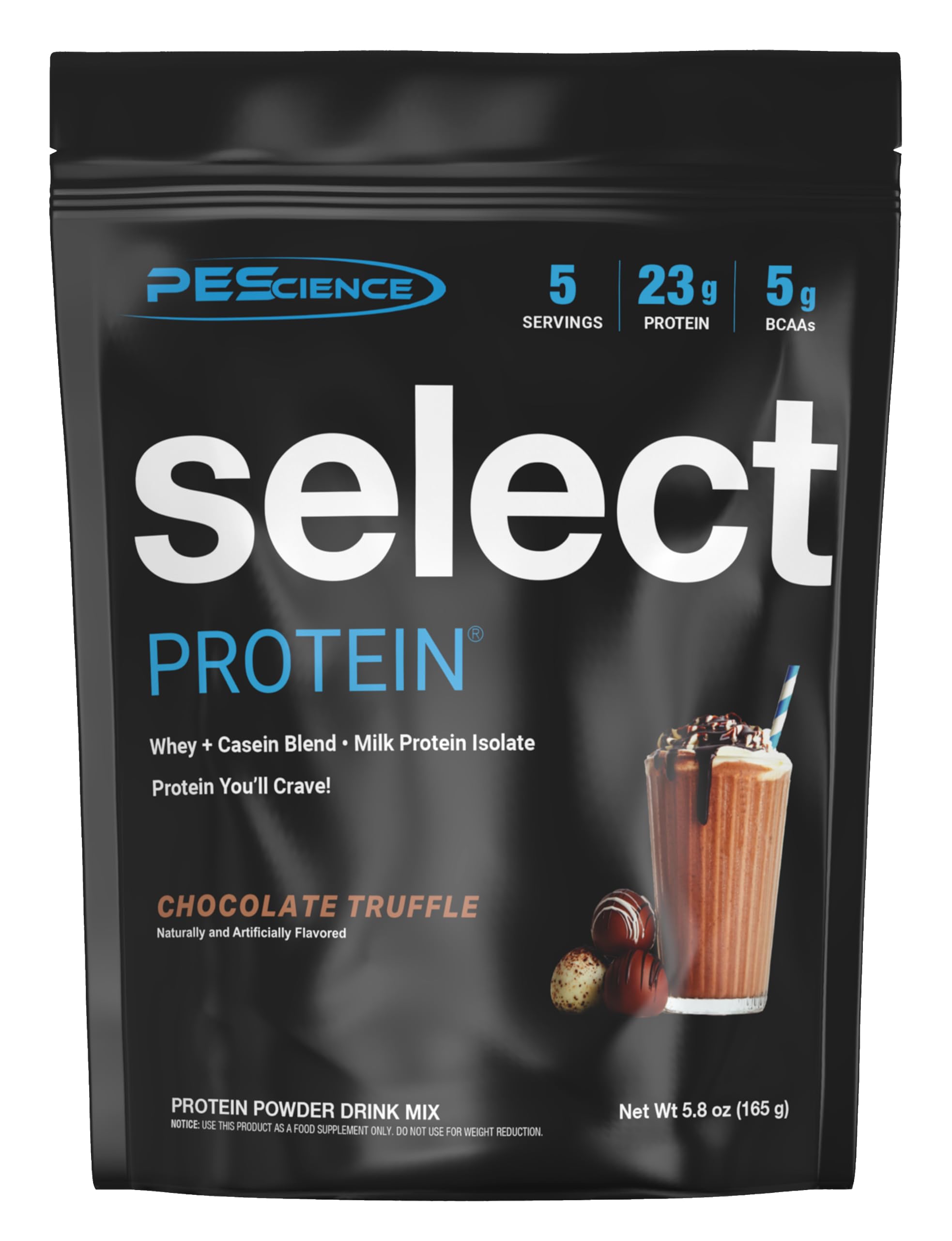 PEScience envase frontal Chocolate Truffle mostrando diseño y raciones