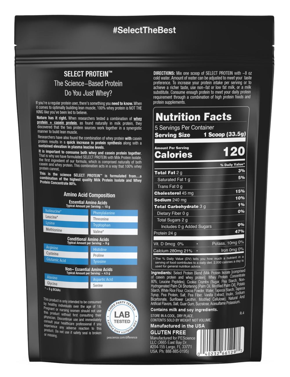 PEScience batido usado en receta, aporta proteína y buen sabor