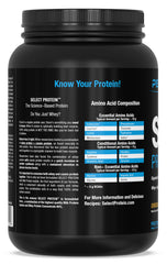 PEScience información nutricional en el envase mostrando 23 g de proteína