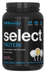 PEScience frasco frontal Cake Pop mostrando diseño y tamaño del producto