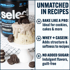 PEScience scoop con porción para control preciso de proteína por servicio