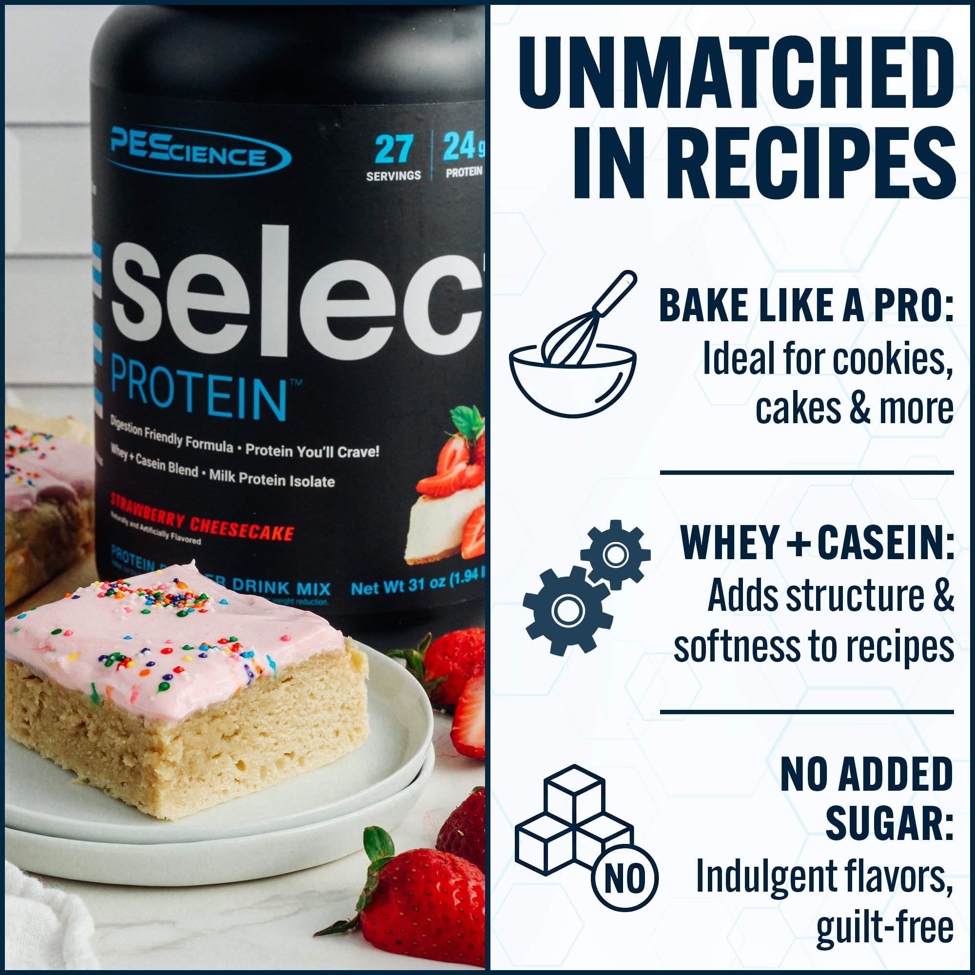 PEScience shaker con licuado cremoso ideal para entrenamientos rápidos