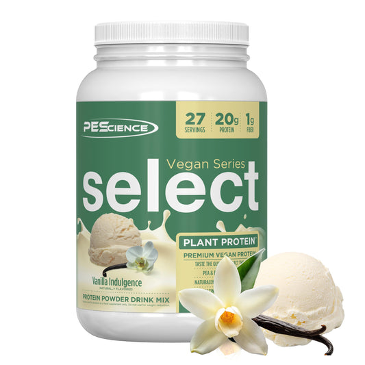 PEScience frasco Vainilla Indulgence mostrando diseño y porciones, claridad en elección