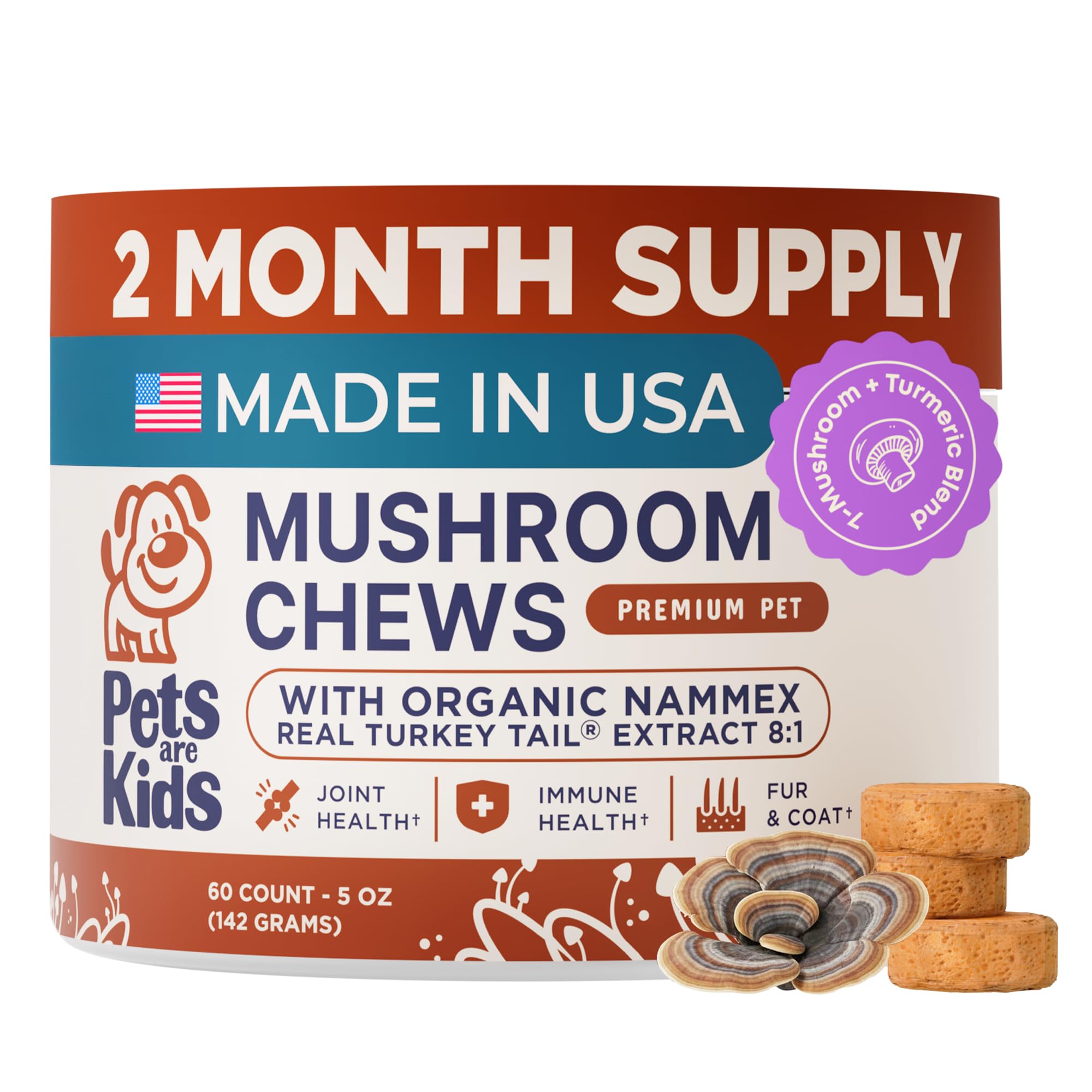 Pets are Kids empaque frontal mostrando masticables y beneficios visibles