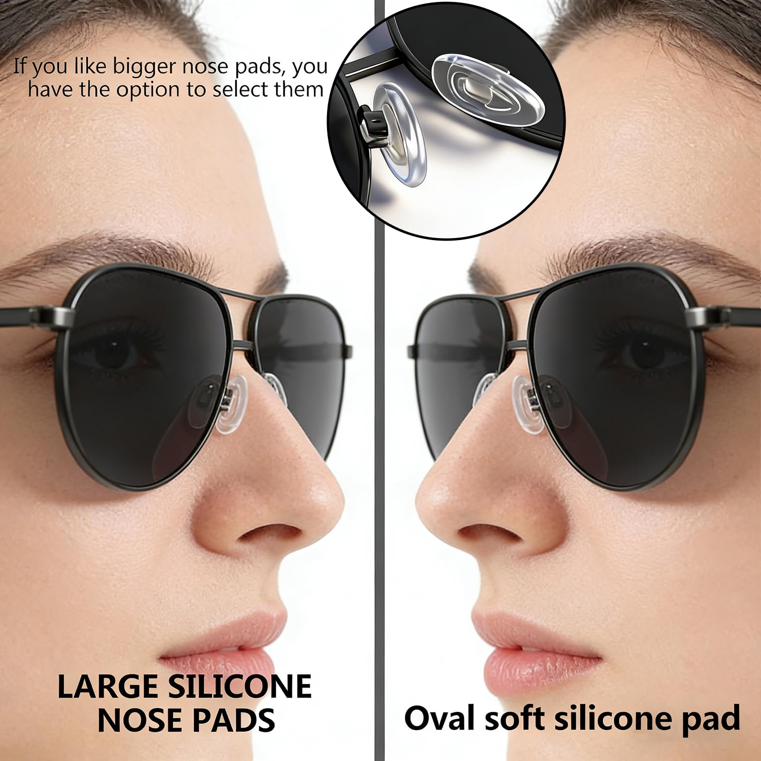 PFDHQS gafas puestas en persona mostrando confort prolongado con repuestos