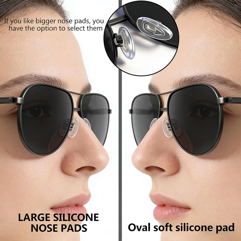 PFDHQS gafas puestas en persona mostrando confort prolongado con repuestos