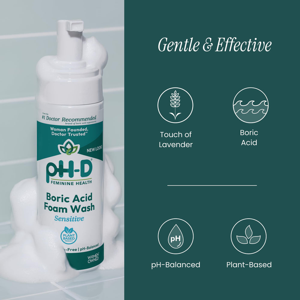 pH-D envase junto a regla para mostrar tamaño real