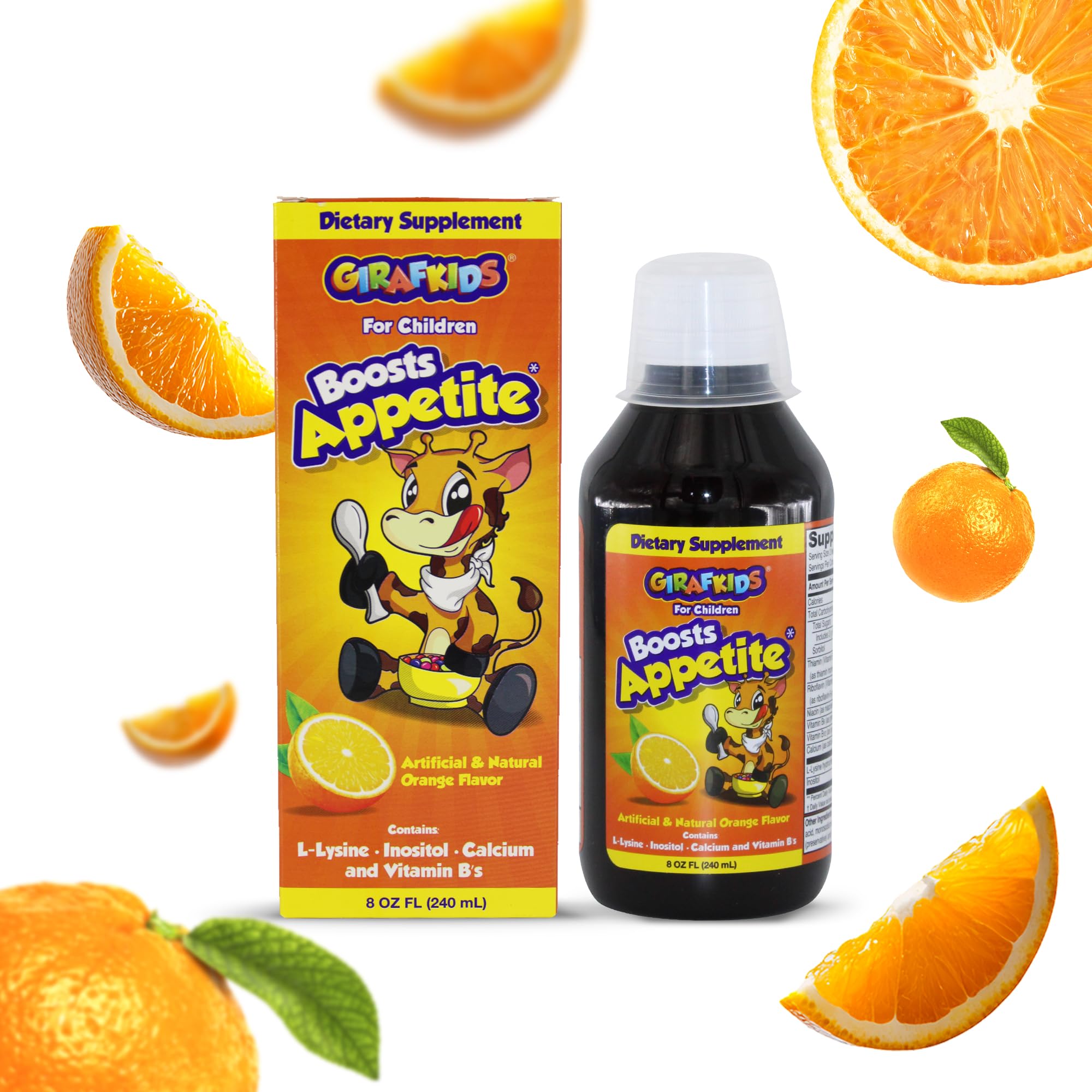PHARMADEL GirafKids niño tomando jarabe en contexto familiar y feliz