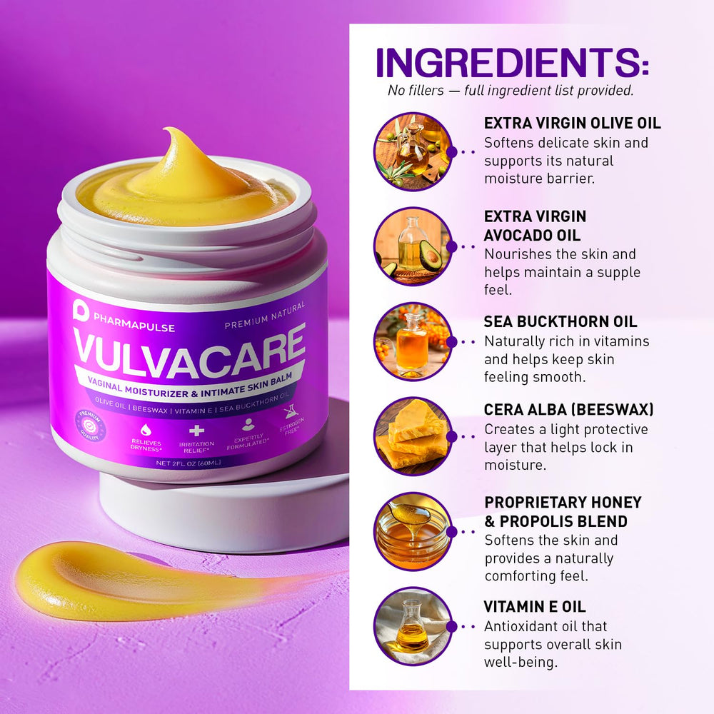 Comparación de tamaño 2 oz de Pharmapulse Vaginal Moisturizer para orientación de uso
