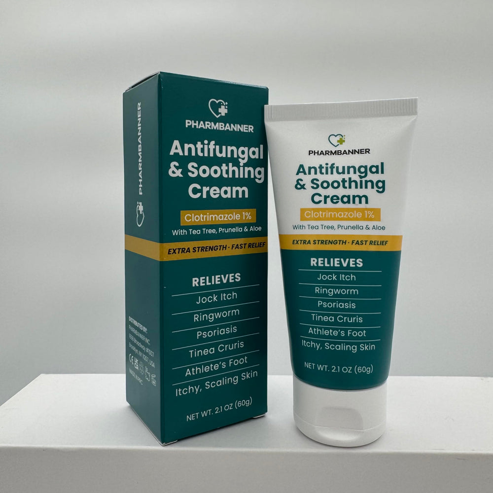PHARMBANNER primeros planos de árbol de té y aloe para acción calmante
