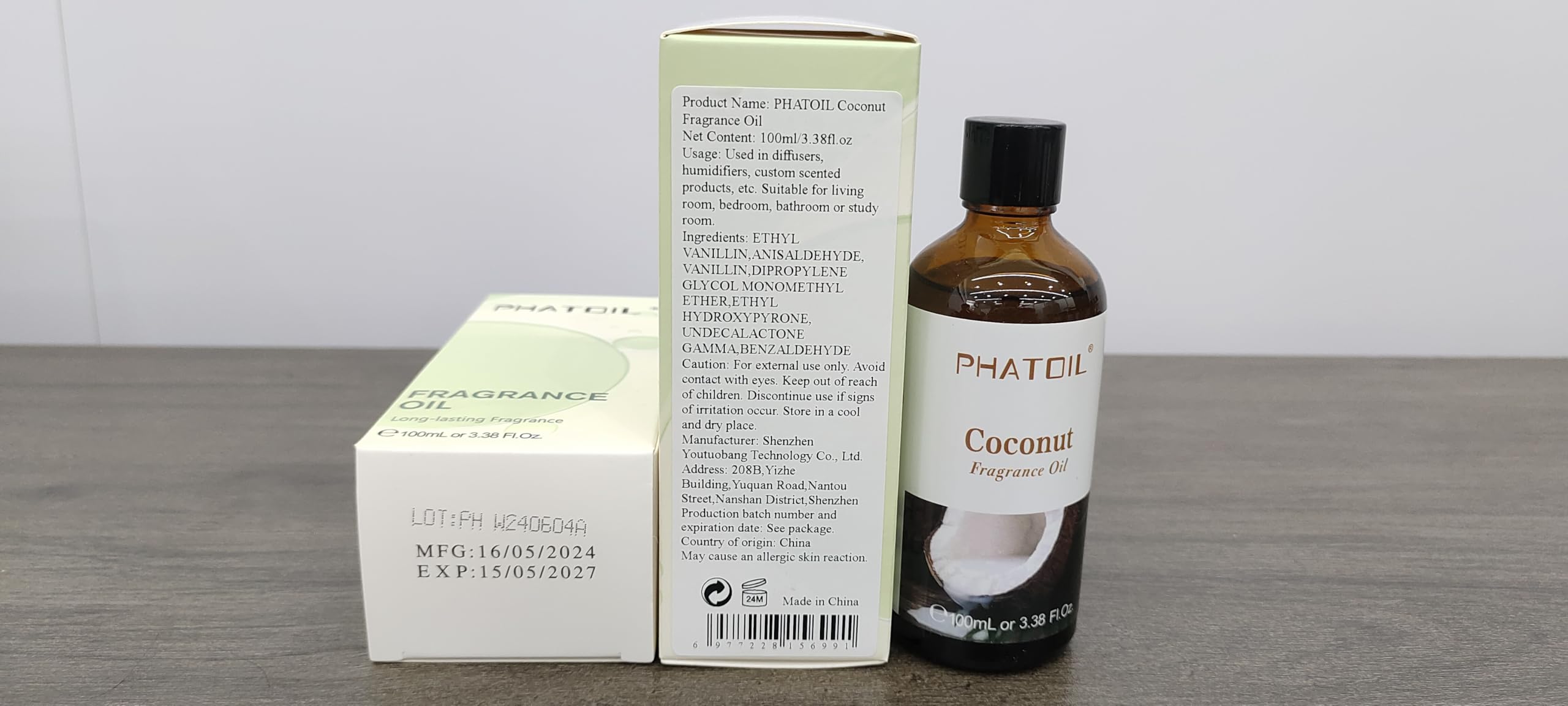 PHATOIL ambiente hogareño con aroma de coco para sensación tropical