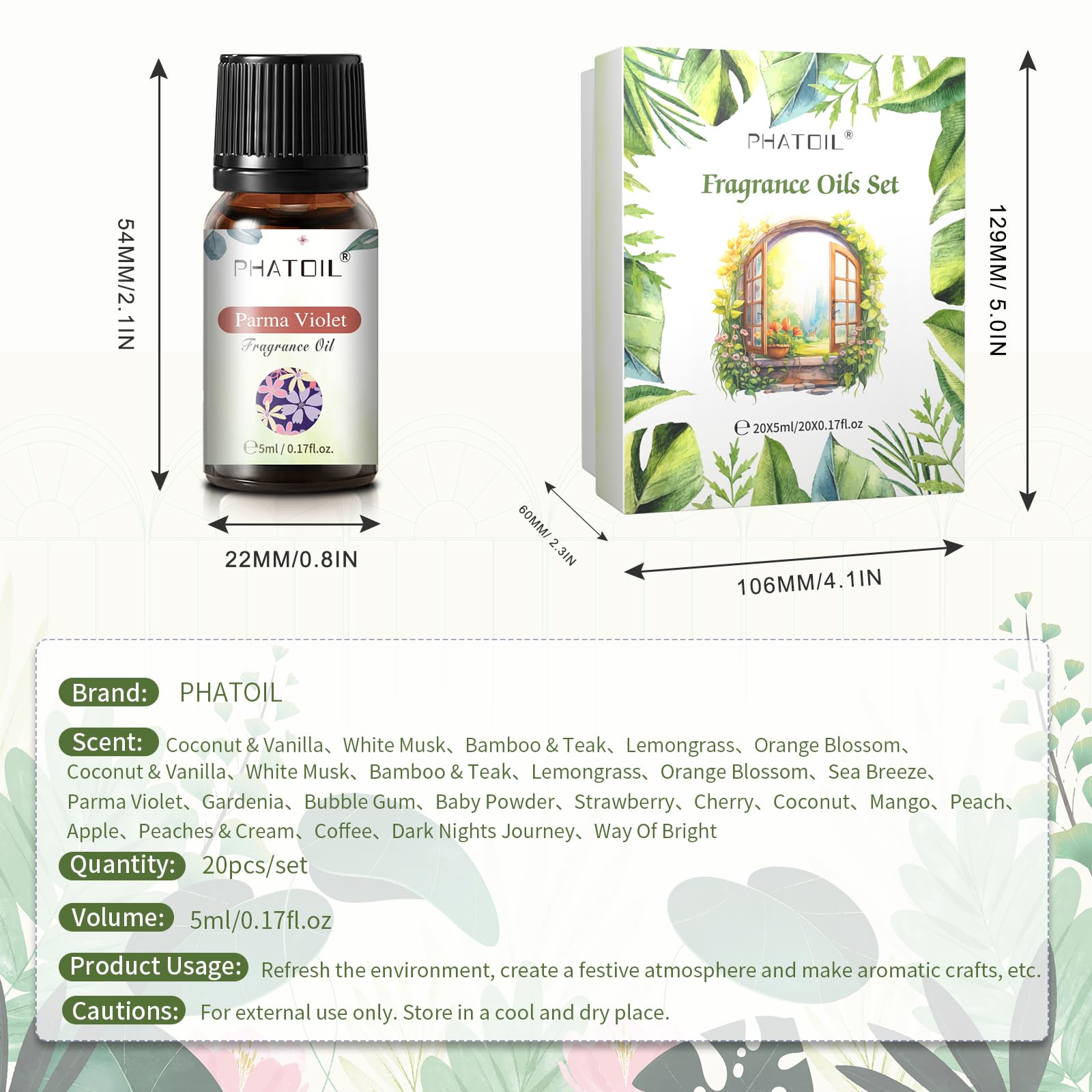 PHATOIL frasco de 5 ml junto a una moneda para comparar tamaño y capacidad