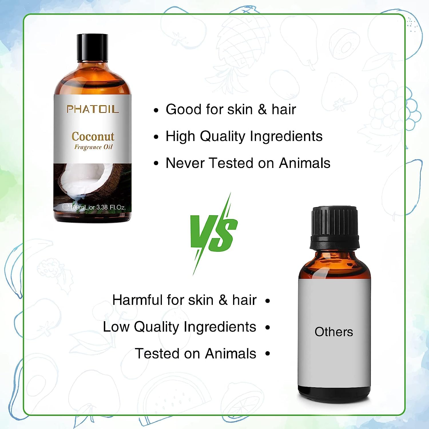 PHATOIL etiqueta informativa con instrucciones y protección UV