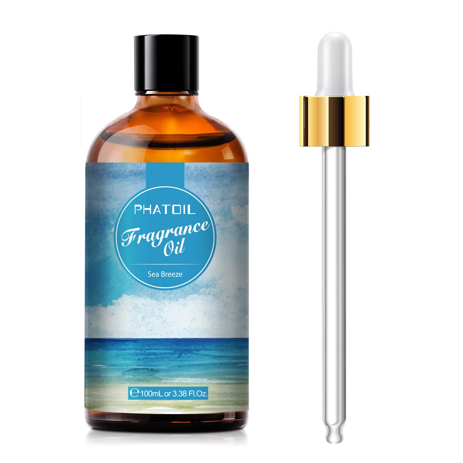 PHATOIL frasco delantero Sea Breeze mostrando diseño y protección UV