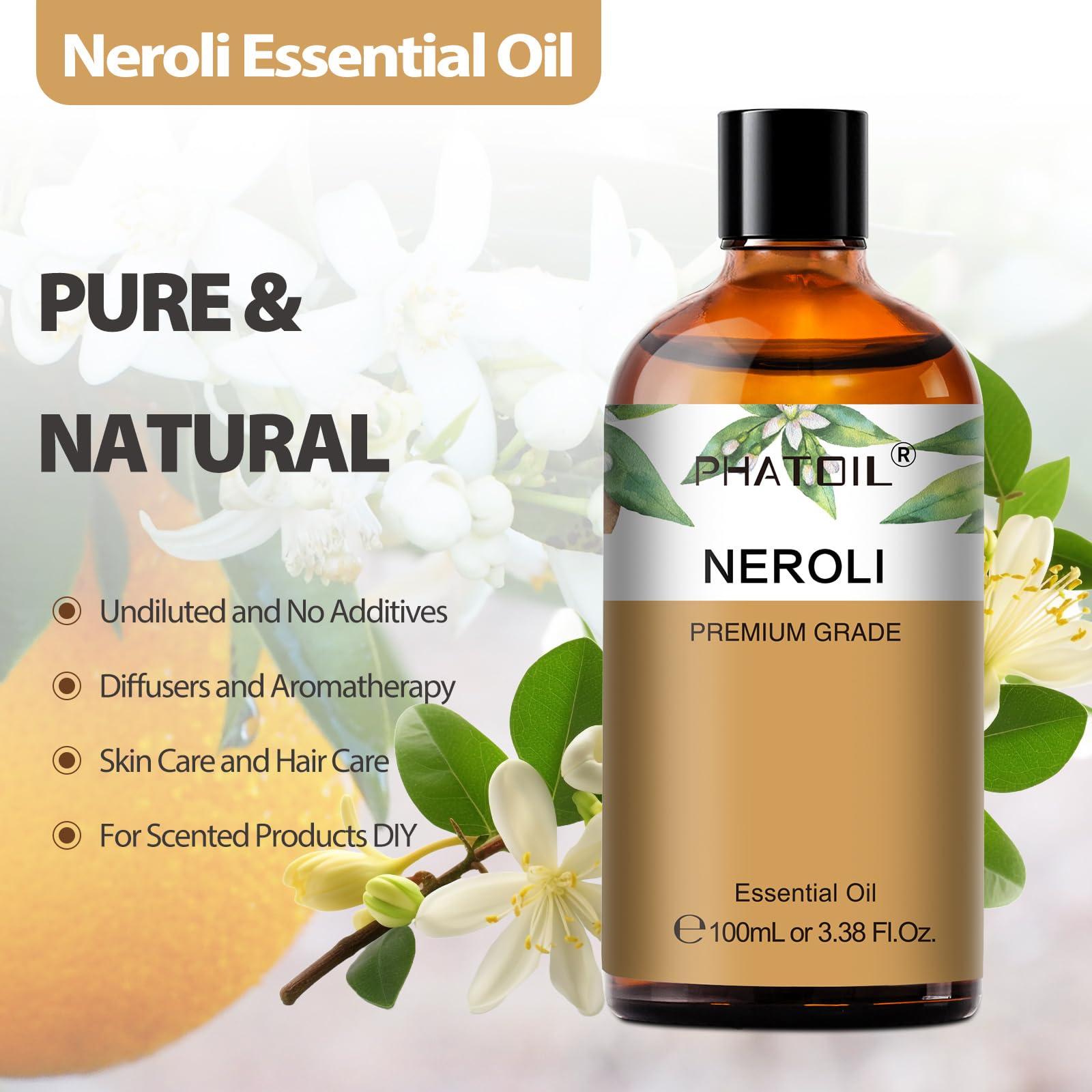 PHATOIL detalle de etiqueta legible con instrucciones y origen aromático