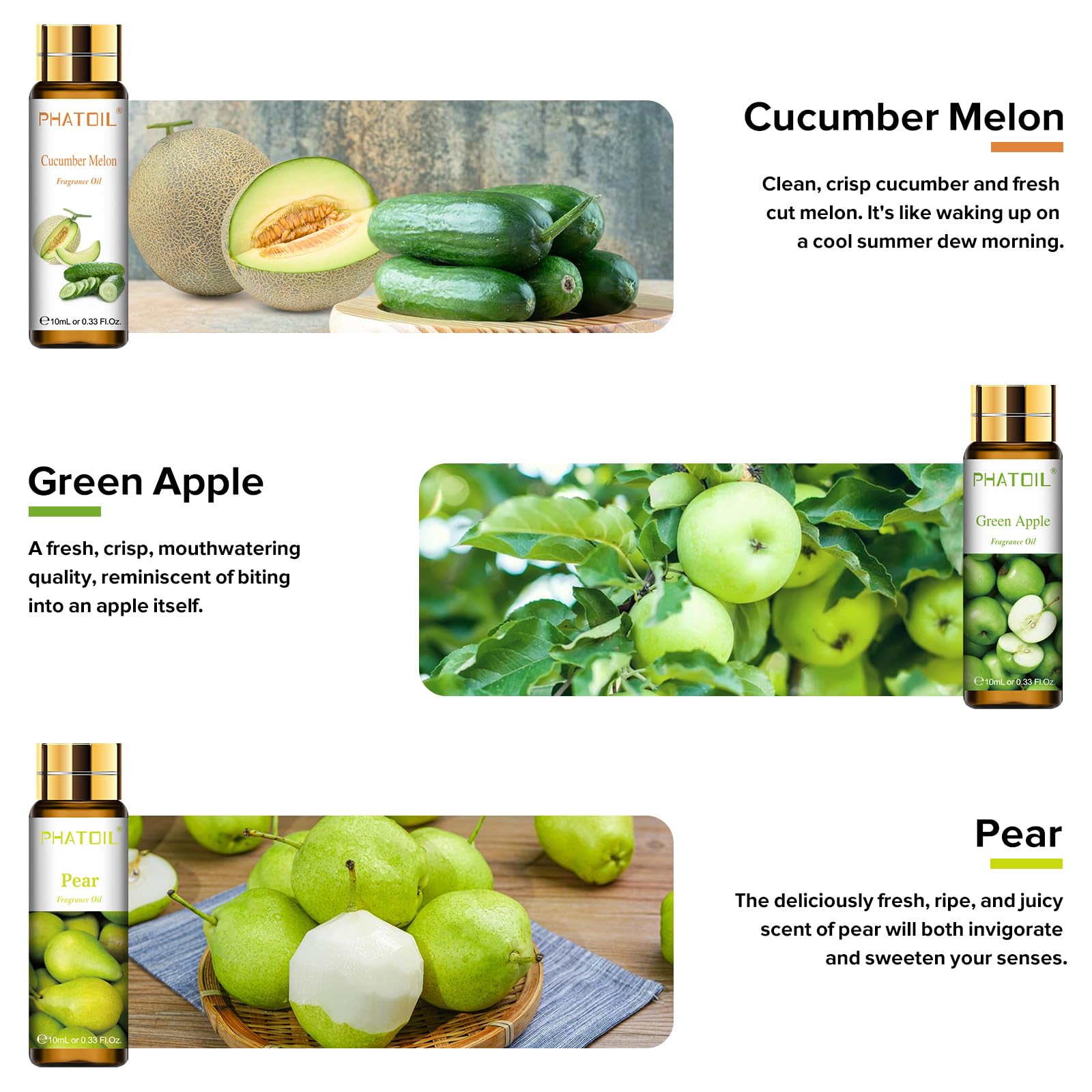 PHATOIL gota de aceite frutal texturas visibles para mezcla segura