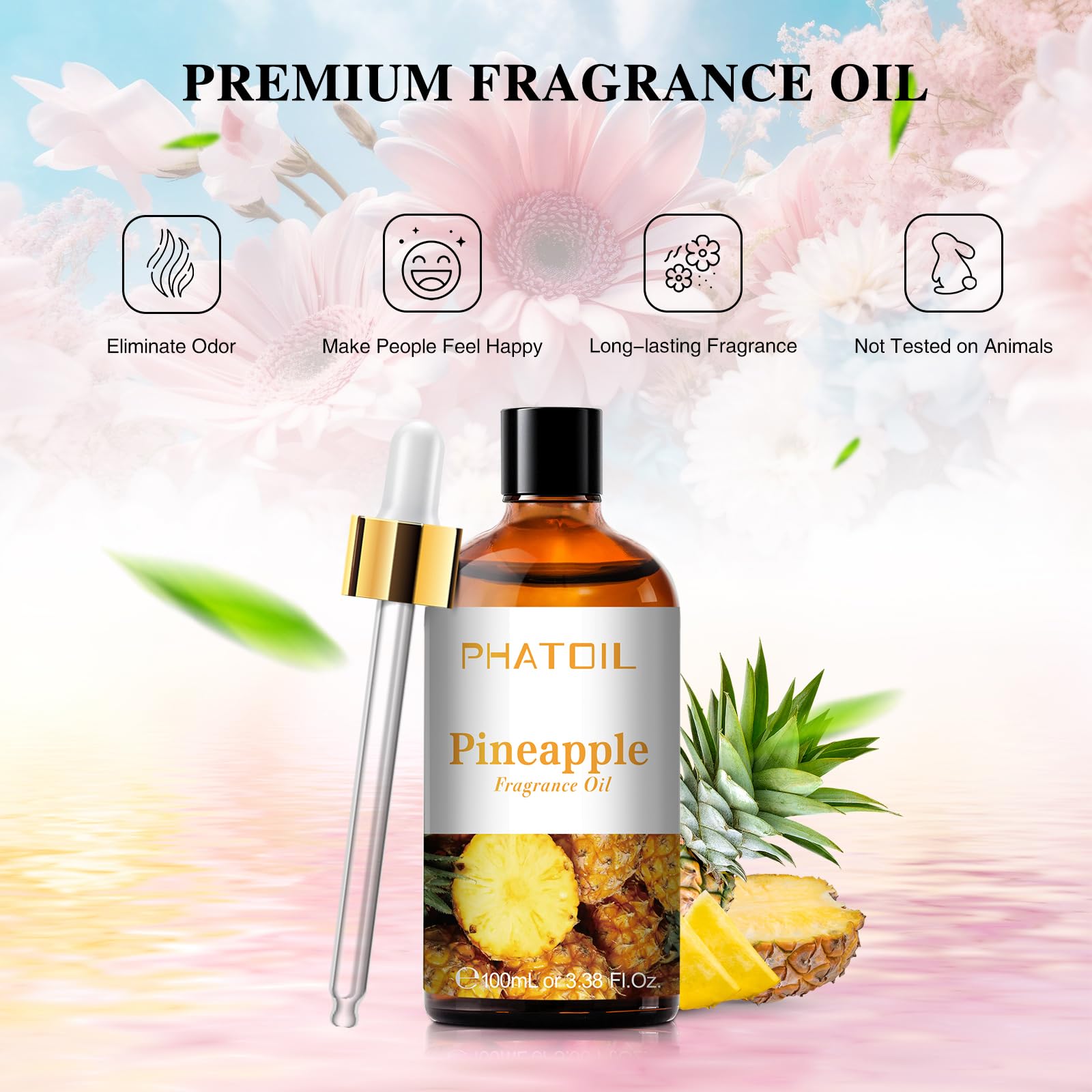 PHATOIL líquido dorado cercano mostrando textura y concentración aromática