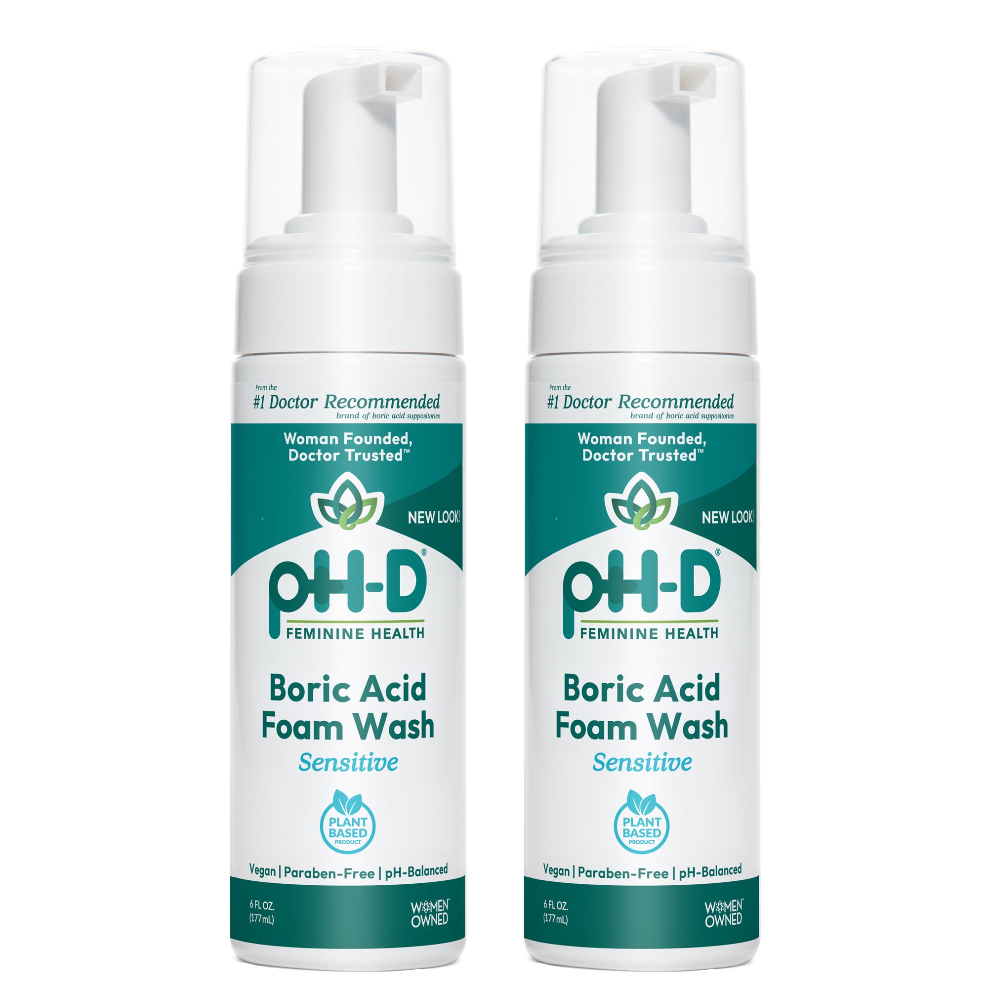 pH‑D frontal del pack de dos botellas mostrando diseño y beneficio de frescura