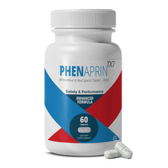 PhenAprin frasco frente mostrando diseño y ventaja de control de antojos
