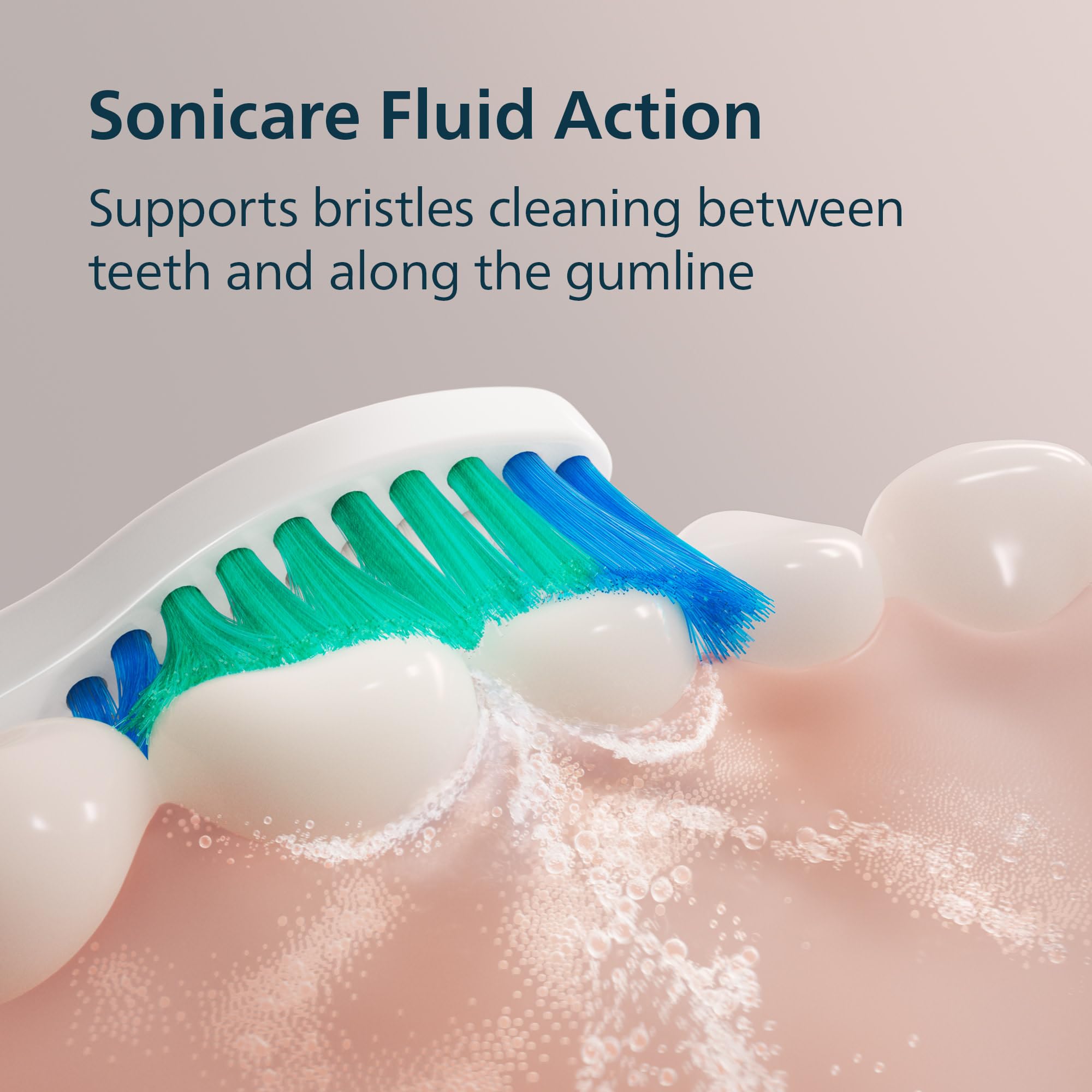 Philips Sonicare 1100 detalle de cerdas suaves que protegen las encías