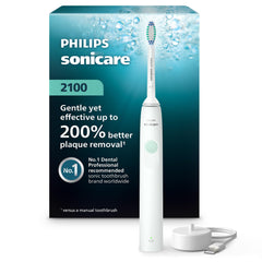 PHILIPS Sonicare 2100 frontal mostrando diseño elegante y rendimiento