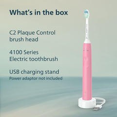 Philips Sonicare contenido del paquete con cepillo, cabezal y cable USB