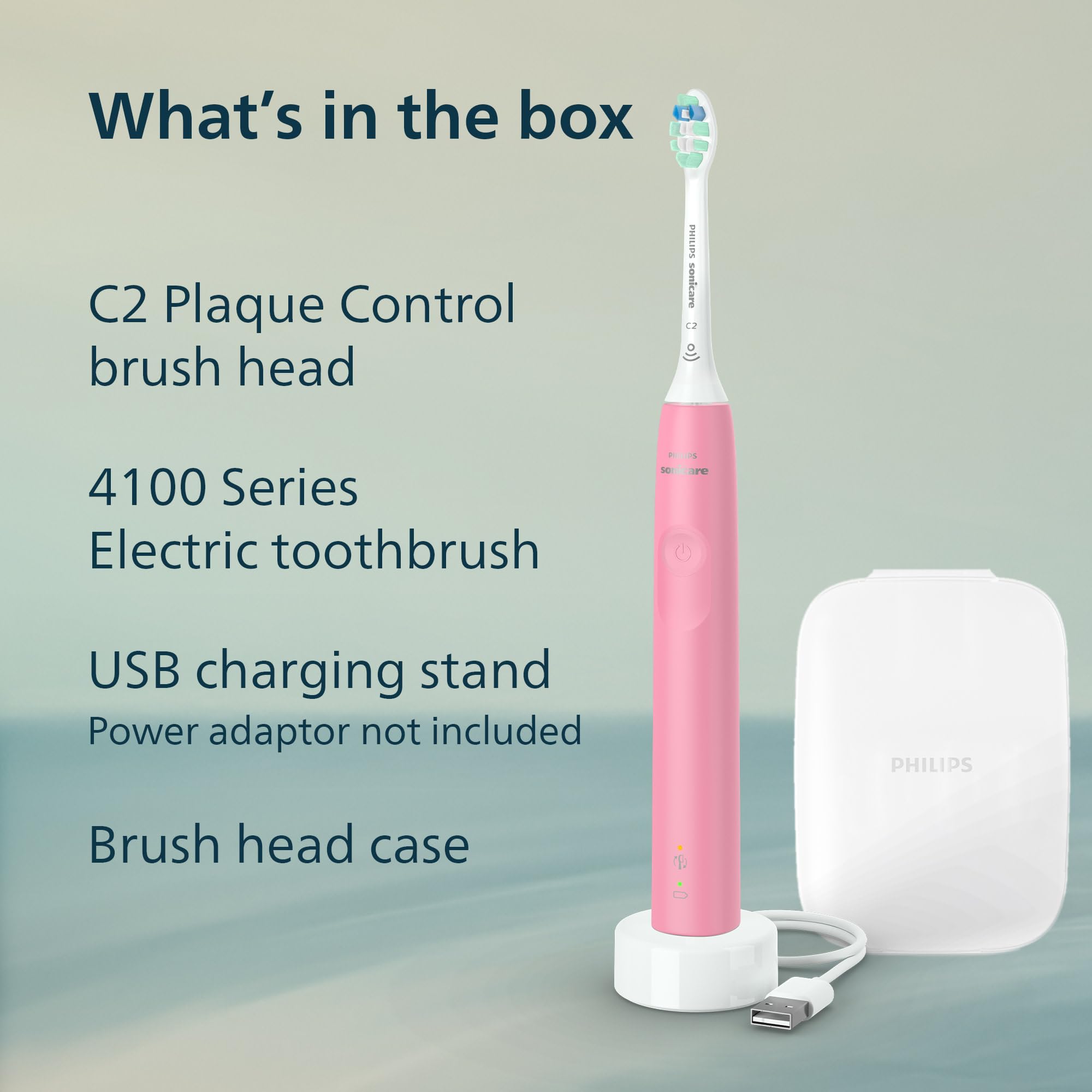 Philips Sonicare 4100 primer plano de cerdas revela textura suave efectiva