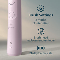 Philips Sonicare 5900 comparado con un cepillo manual para percibir escala y diseño