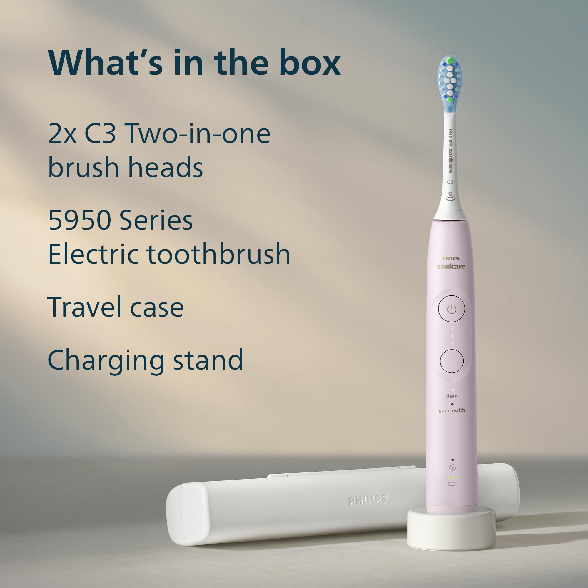 Philips Sonicare 5950 empaque y contenido del set listo para usar