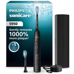 Philips Sonicare 5950 mango frontal mostrando diseño ergonómico y manejo seguro