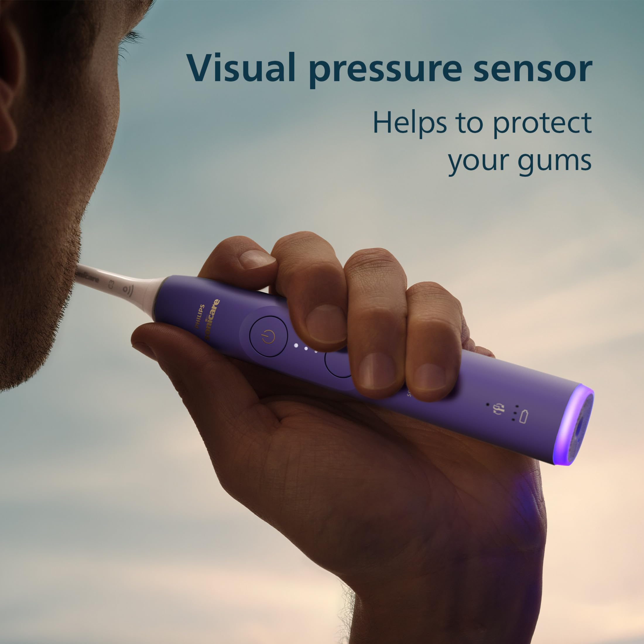 Philips Sonicare 6500 panel con modos e intensidades que personalizan el cepillado