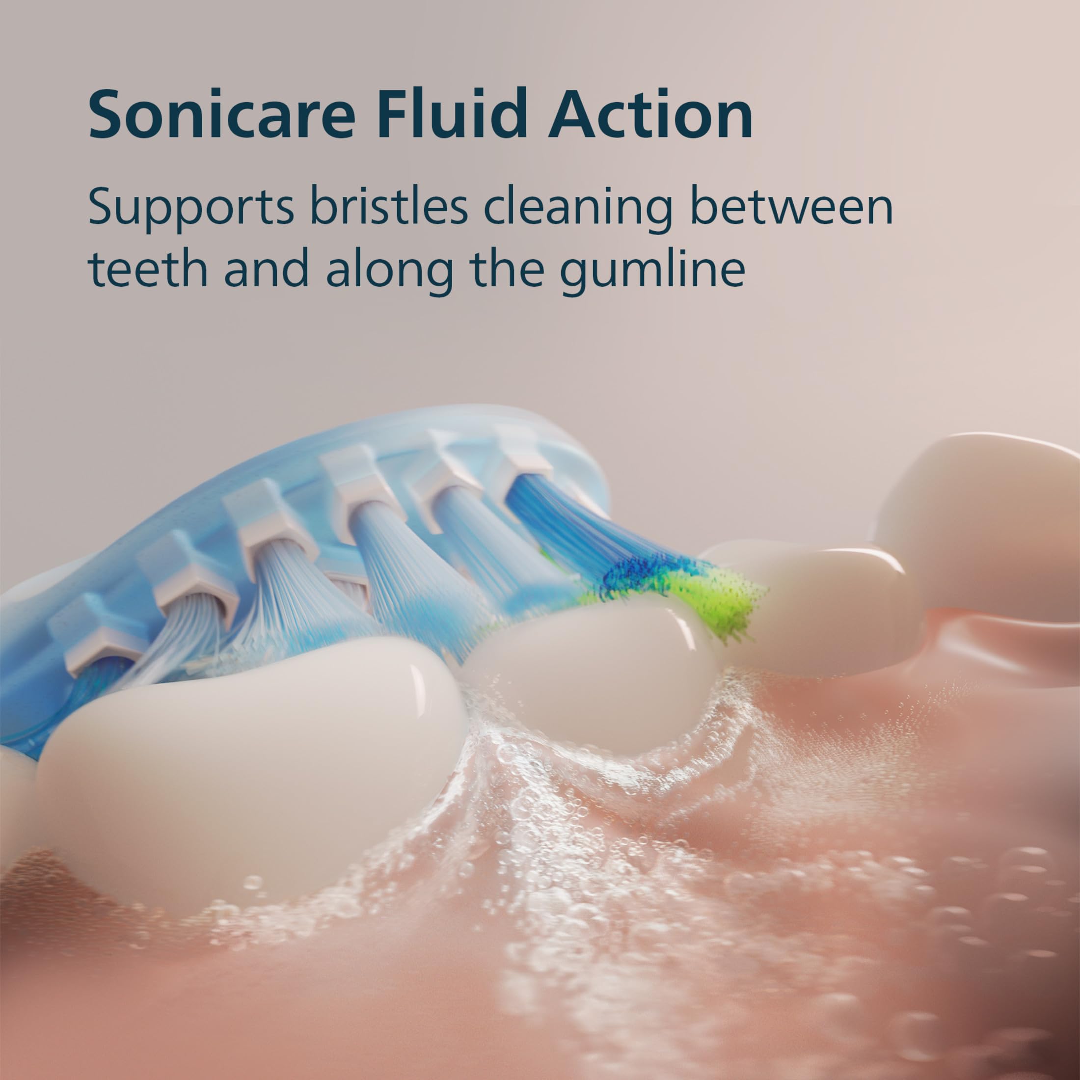 Philips Sonicare 6500 motor adaptativo ilustrado entregando potencia constante y eficacia