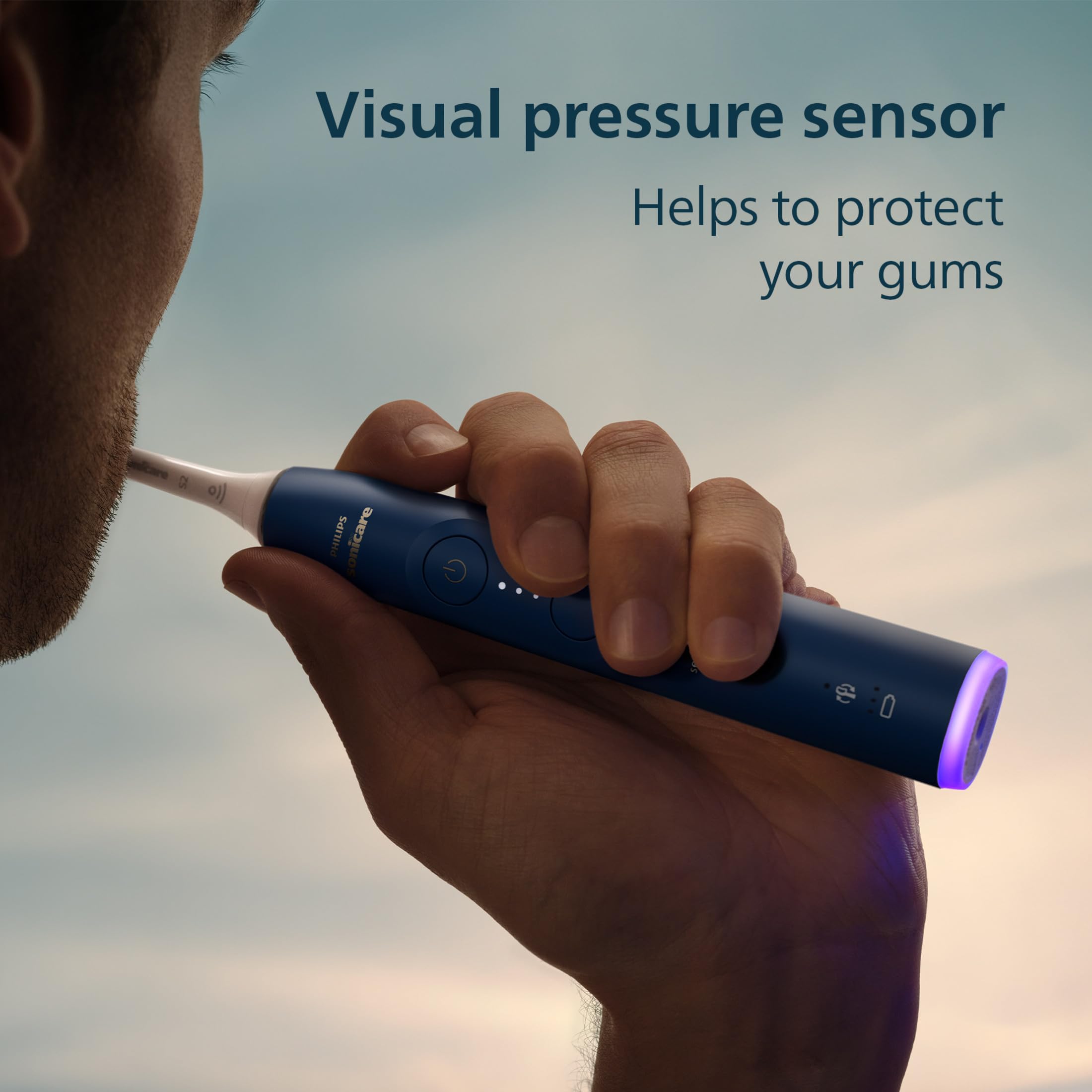 Philips Sonicare controles de modo e intensidad mostrados en el mango para personalizar