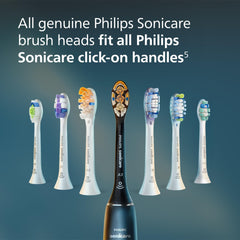 Philips Sonicare caja con cuatro cabezales negros para un año de reemplazo