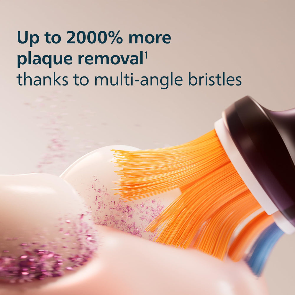 Philips Sonicare textura del cabezal y diseño triangular para mejor contacto