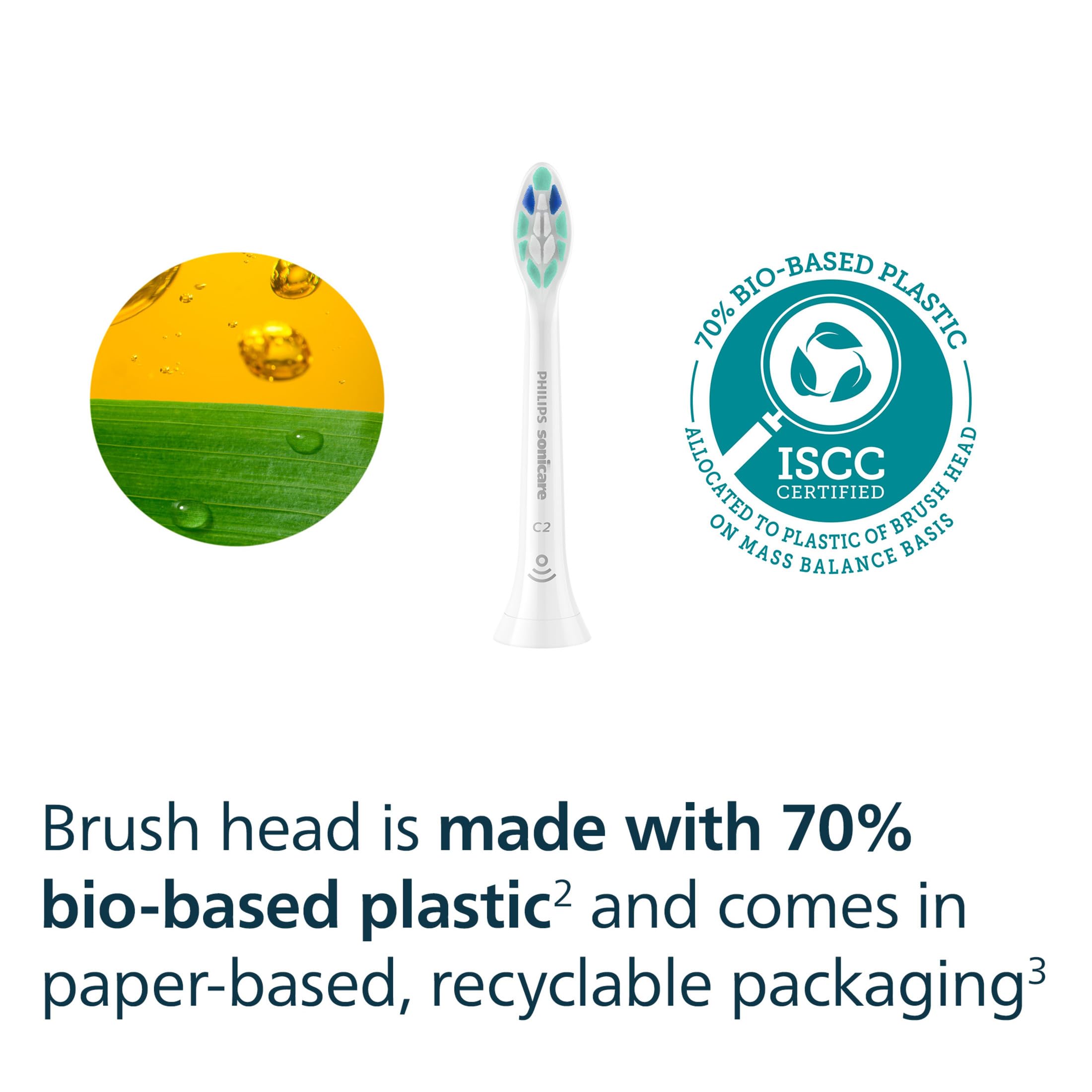 Philips Sonicare cabeza click-on instalada en mango demostrando cambio fácil