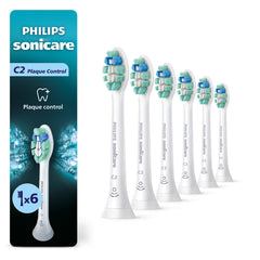Philips Sonicare vista frontal del cabezal mostrando empaque y conveniencia