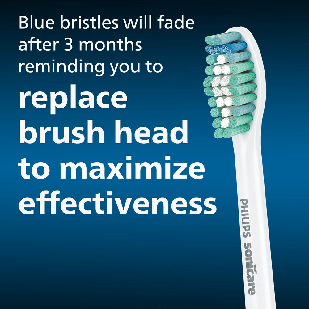 Philips Sonicare cerdas azules de recordatorio desvaneciéndose, indicador visual de reemplazo