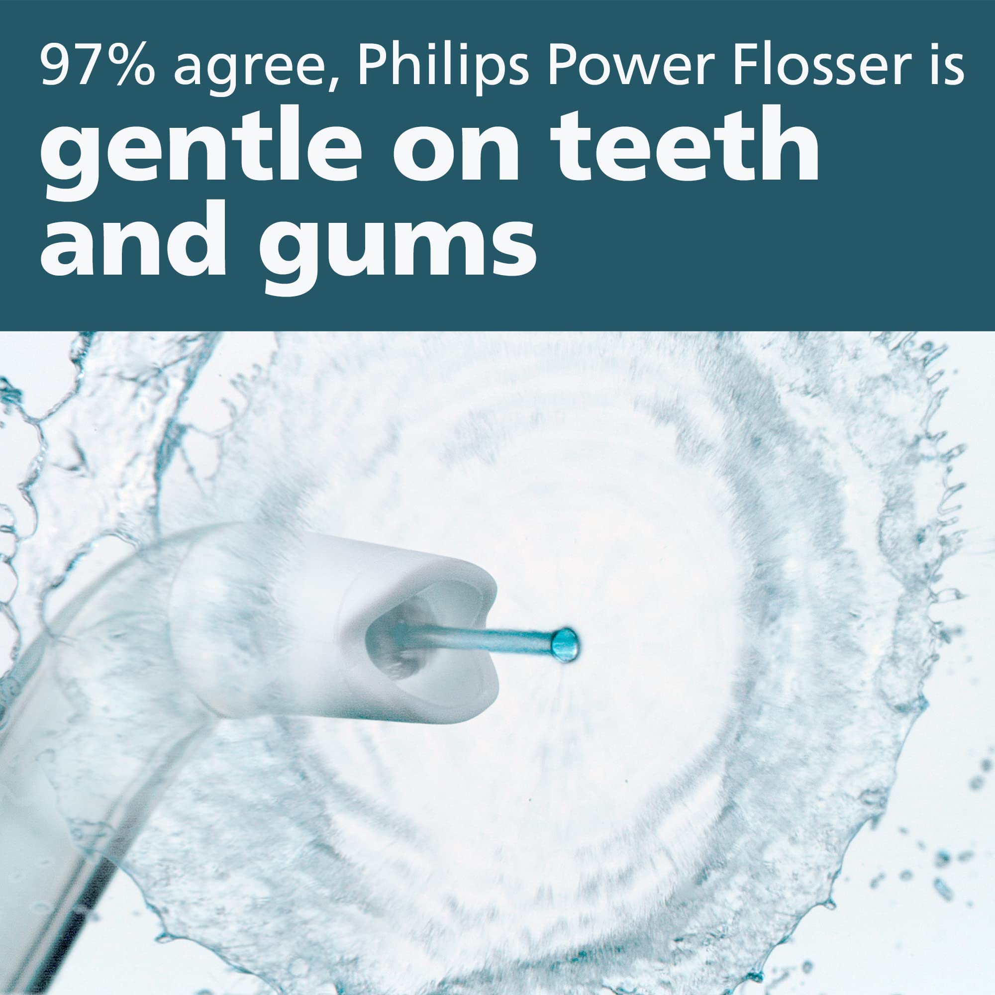 Philips Sonicare detalle de la punta de goma suave que ofrece mayor comodidad