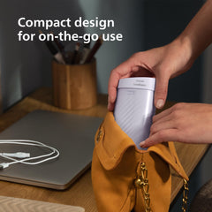 Philips Sonicare cable USB-A mostrando carga cómoda desde portátil o power bank