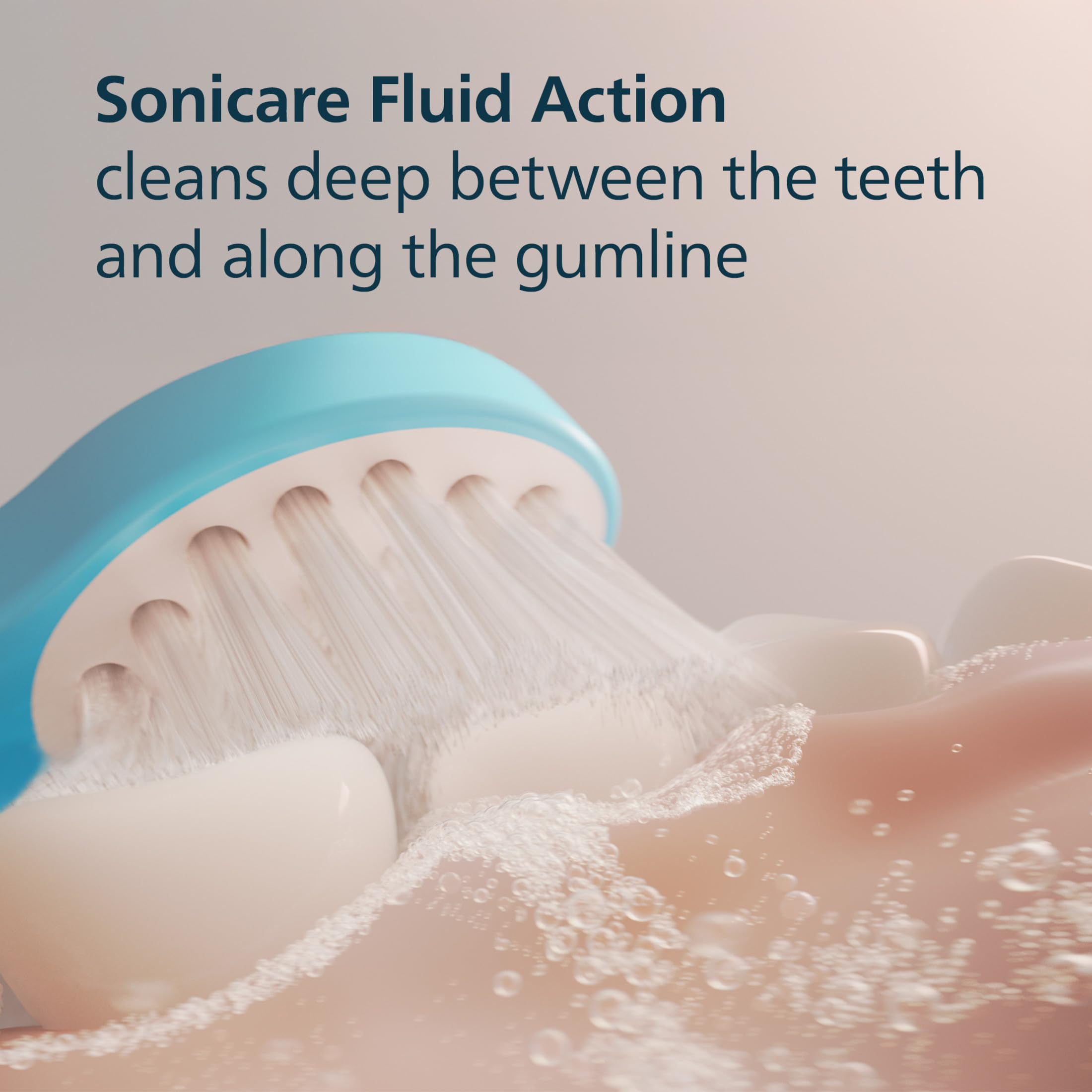 Philips Sonicare comparativa tamaño junto a moneda para escala práctica