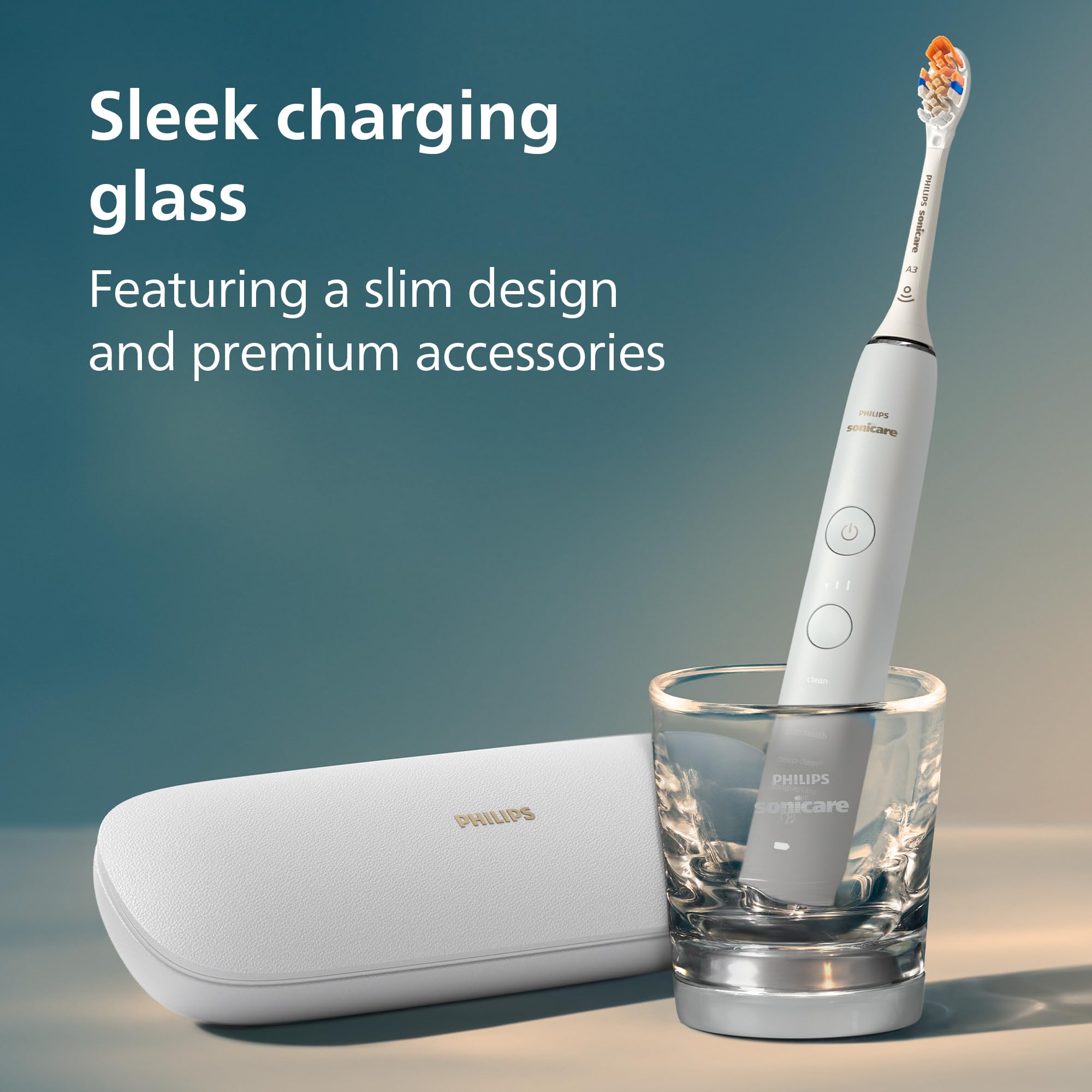 Philips Sonicare pantalla de app emparejada guiando el cepillado en tiempo real