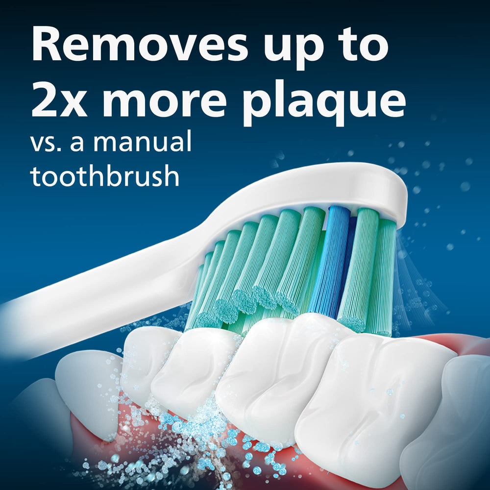 Philips Sonicare detalle del cuello angulado para acceder a muelas, maniobrabilidad mejorada