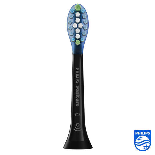 PHILIPS Sonicare detalle de las cerdas y punta de potencia para mejor eliminación de placa