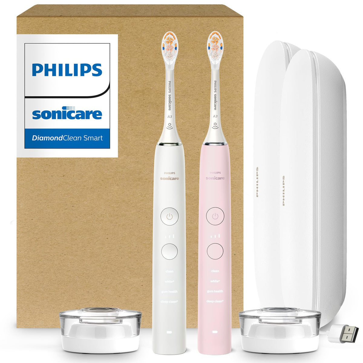 Philips Sonicare cepillo frontal mostrando diseño elegante y control fácil