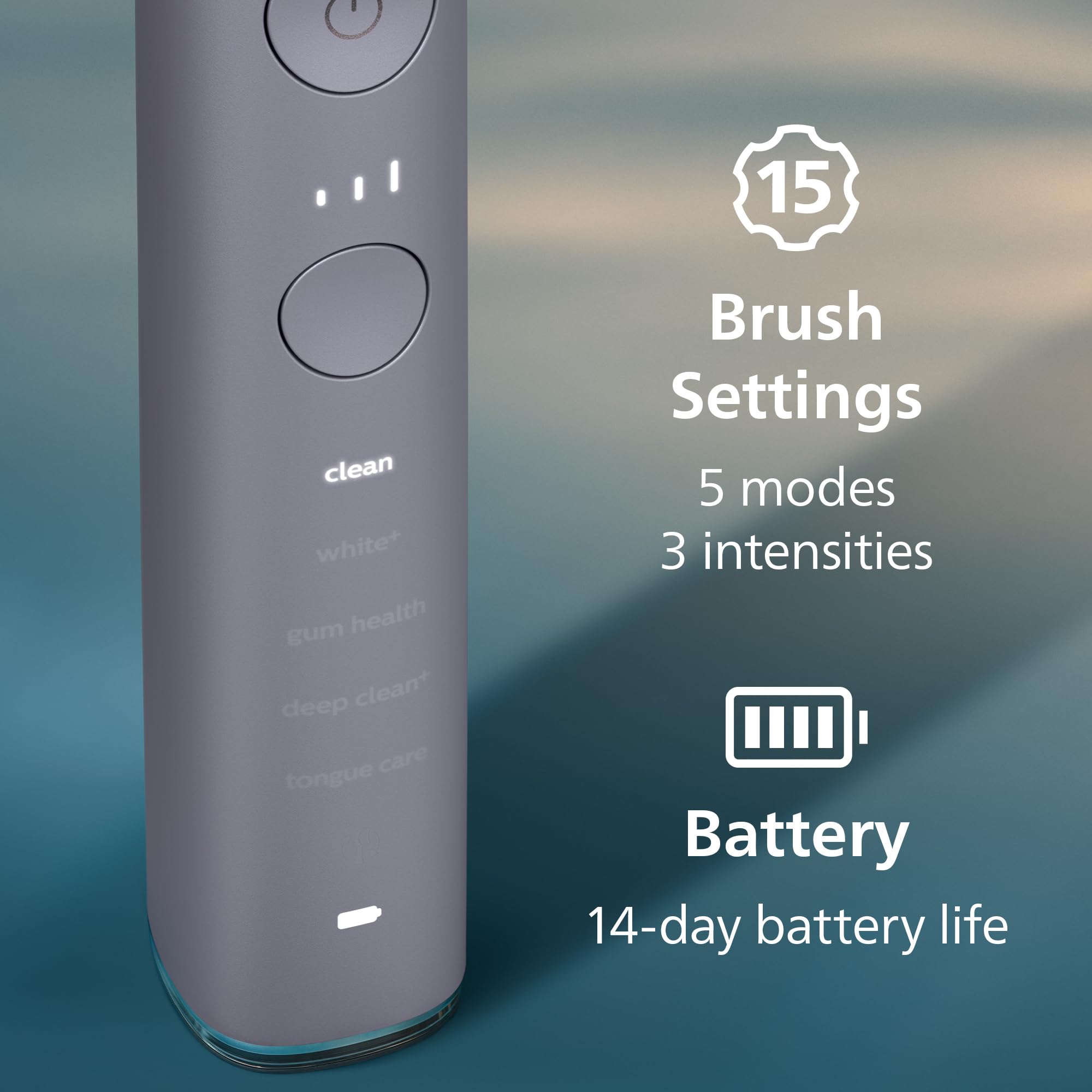 Philips Sonicare pantalla de app móvil con guía de cepillado y seguimiento de zonas