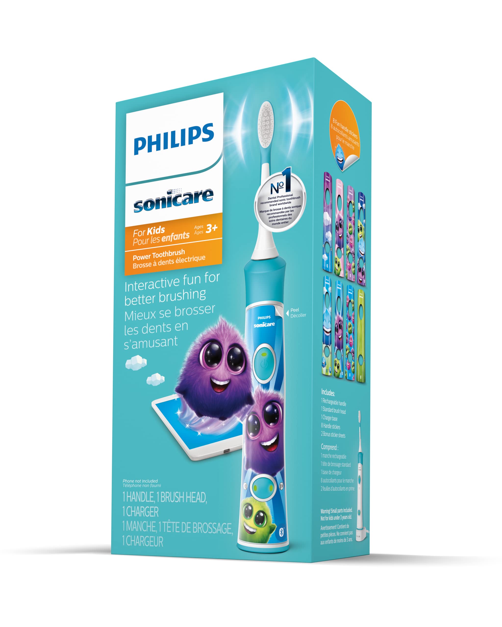 Philips Sonicare empaque con especificaciones y beneficios claros