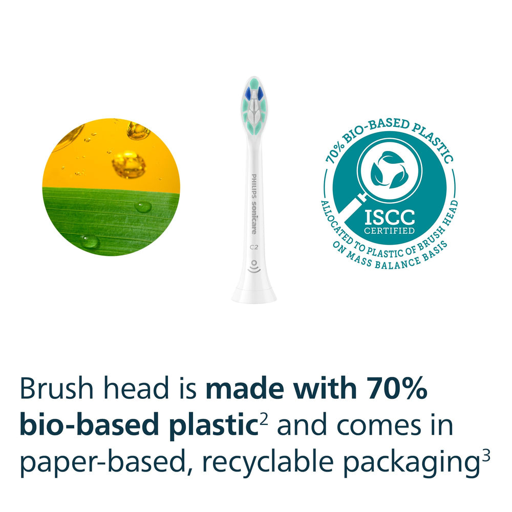 Philips Sonicare cabezal en uso junto a dientes mostrando sensación de limpieza profesional