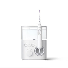 Philips Sonicare vista frontal del irrigador con diseño y beneficio de fácil acceso