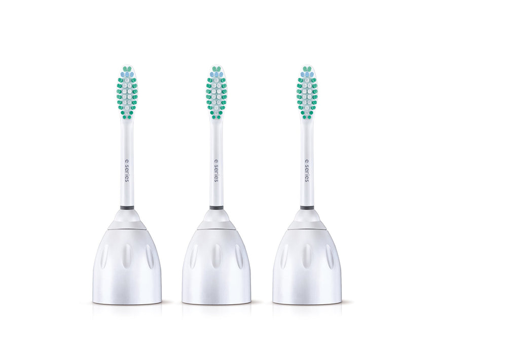 Philips Sonicare vista frontal del empaque original con tres cabezales, garantía de compatibilidad